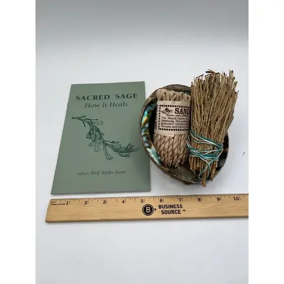 Sage Smudge Sticks & Sandalwood & Sacred Sage Book & Abalone Shell Huge Lot - Picture 3 of 5